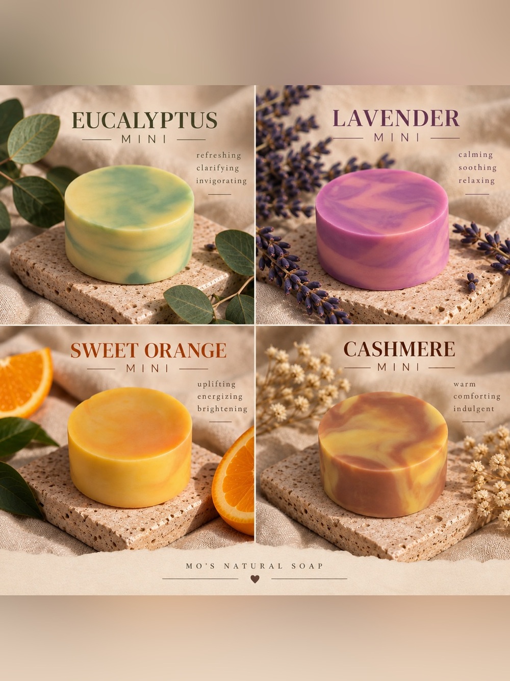 Hand Made, Natural Soap bars - Minis for when you can’t choose - swipe for more